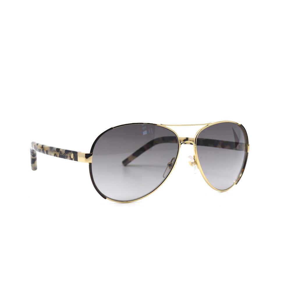 MARC JACOBS 66/S GOLD/BLACK GREY AVIATOR AUTHENTIC SUNGLASSES - Picture 1 of 10